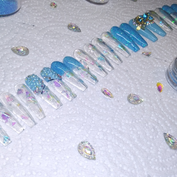 Reusable Hard Gel Long Luxe Press ons Custom Sets - Picture 3 of 8